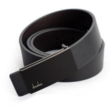 Automatic buckle men's belt leather belt Silver and Black belts for men Leather Formal Waist Strap CF