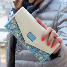 Envelope Women's Purse women wallets Long Card Holder Mobile Zip Handbag Hit Color Design Bolsa CF