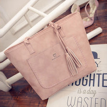 Leather Women Handbags Patchwork Tassel Shoulder Bag Famous Women Bag Weave Casual Tote sac CF