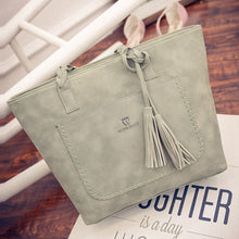 Leather Women Handbags Patchwork Tassel Shoulder Bag Famous Women Bag Weave Casual Tote sac CF