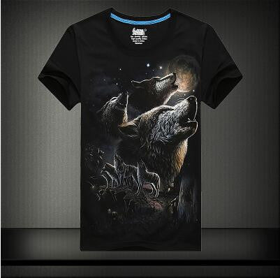 New  Men Print T-shirt Creative Personality 3D Animal Print Men T Shirt Short Sleeve Male Casual Tee Tops Plus Size 71182 SM6