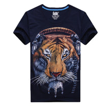 New  Men Print T-shirt Creative Personality 3D Animal Print Men T Shirt Short Sleeve Male Casual Tee Tops Plus Size 71182 SM6