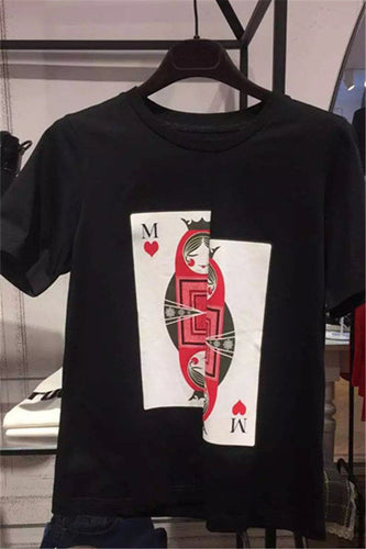 New  European Fashion Summer Women T shirts Female Cartoon Character Print t-shirt Short Sleeve Silm Woman tops 72534 SM6