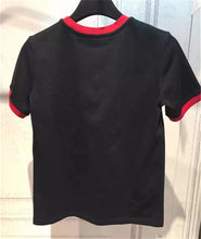 New  European Fashion Women T shirts Female kawaii Three Character Print t-shirt Short Sleeve Silm Woman tops 72533 SM6