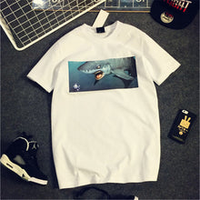 New  European Style Short Sleeve T-shirts Plus Size Shark Print Tops Casual Female t shirts O-neck Women tshirts 72458 SM6