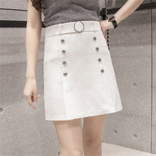 New  Fashio Colorful Sashes Pencil Skirt Mini Denim Button Skirts Woman Korean Style Cute High Waist Skirts 72564 SM6
