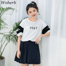 New  Fashion 1987 Number Embroidery T Shirts Hollow Out Short Sleeve Hole T-shirts Female Women Tops Plus Size 72628 SM6