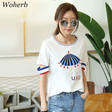 New  Fashion Childlike Cute Embroidery T Shirts Casual Short Sleeve T-shirts Female t shirt Women Tops Tee Plus Size 72643 SM6