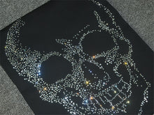 New  Fashion Cool Skull Diamonds Character Bling Women T shirts Female Plus Size T-shirt O-neck Tops Woman t shirt 72784 SM6