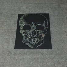 New  Fashion Cool Skull Diamonds Character Bling Women T shirts Female Plus Size T-shirt O-neck Tops Woman t shirt 72784 SM6