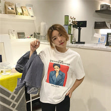 New  Fashion Female t shirts Short Sleeve T-shirts Letter Lady Print Casual tshirt O-neck Plus Size Women Tops 72547 SM6