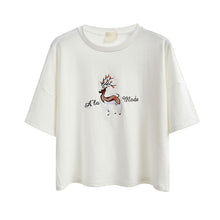 New  Fashion Japanese Harajuku Cartoon Character Print Embroidery T Shirts Half Sleeve T-shirts Plus Size Female Women Tops SM6