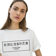 New  Fashion Japanese Letter Print T Shirts Short Sleeve Casual T-shirts Plus Size Female t shirt Women Tops Tee 72646 SM6