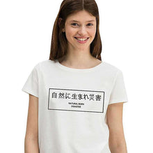 New  Fashion Japanese Letter Print T Shirts Short Sleeve Casual T-shirts Plus Size Female t shirt Women Tops Tee 72646 SM6
