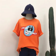 New  Fashion Korean Style Cute Letter Animal Embroidery T Shirts Short Sleeve T-shirts Plus Size Female Women Tops 72638 SM6