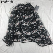 New  Fashion Korean Style Lantern Sleeve Floral Chiffon Blouse Sweet Blusas Sexy Shirt Elegant Women Tops Plus Size 72720 SM6