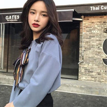 New  Fashion Korean style Summer Elegant Bow Tie Blouse O-Neck Shirt Slim Blusas Full Sleeve Women Tops 72513 SM6