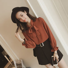 New  Fashion Long Sleeve Butterfly Chiffon Blouse Sweet Blusas Brief Elegant Casual Shirt Plus Size Women Tops 72719 SM6