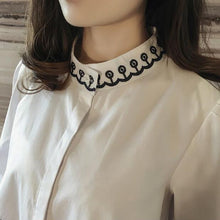 New  Fashion Long Sleeve Floral Embroidery Blouse Sweet Blusas Brief Elegant Casual Shirt Women Tops Plus Size 72635 SM6