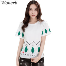 New  Fashion Loose Leaves Print T Shirts Short Sleeve Casual T-shirts Plus Size Female t shirt Women Tops Tee 72639 SM6