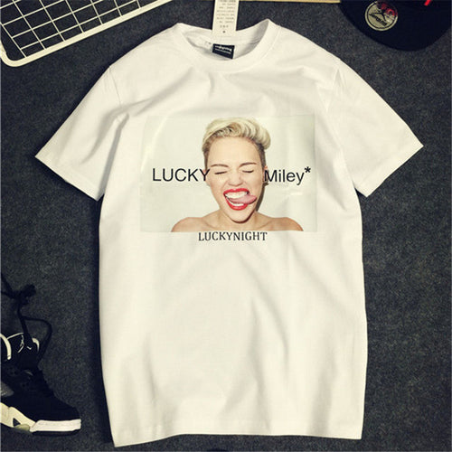 New  Fashion Short Sleeve T-shirts Plus Size Cool Girl Letter Print Tops Casual Female t shirts Women tshirts 72463 SM6