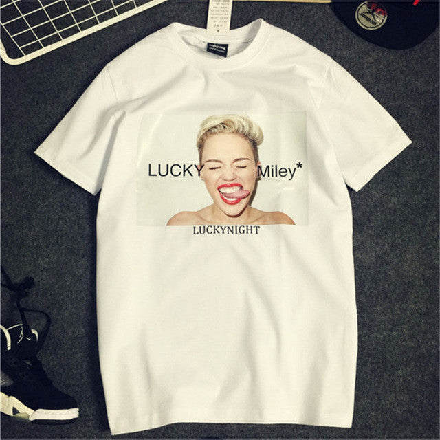 New  Fashion Short Sleeve T-shirts Plus Size Cool Girl Letter Print Tops Casual Female t shirts Women tshirts 72463 SM6