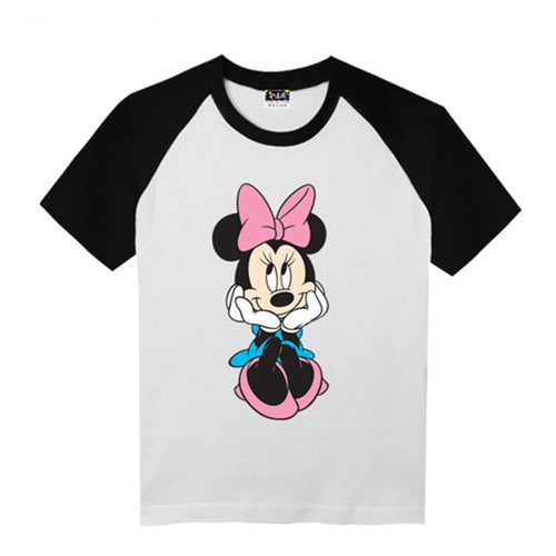 New  Fashion Short Sleeve T-shirts Plus Size Cute Mouse Print Tops S-XL Casual Female t shirts O-neck Women tshirts 72461 SM6