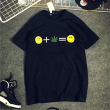 New  Fashion Summer T-shirts Plus Size Smile Leaves Print Tops Casual Female t shirts O-neck Women Unisex tshirts 72462 SM6