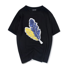 New  Fashion T Shirts Female Short Sleeve Feather Embroidery Sequined t shirt Casual T-shirts Women Tops Tee Plus Size 72652 SM6