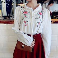 New  Japanese style Summer Kawaii Floral Blouse Bow Tie Casual Ruffled Collar Shirt Cute Blusas Plus Size Women Tops 72521 SM6