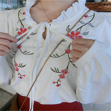 New  Japanese style Summer Kawaii Floral Blouse Bow Tie Casual Ruffled Collar Shirt Cute Blusas Plus Size Women Tops 72521 SM6
