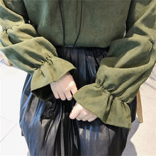 New  Korean style Summer Elegant Bow Tie Blouse Turn-Down Collar Shirt Lantern Sleeve Blusas Women Tops 72516 SM6