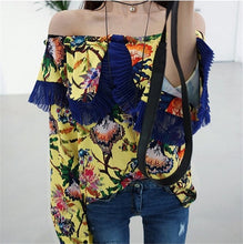 New  Korean style Summer Elegant Full Sleeve Chiffon Blouse Floral Women Tops Slash neck Shawl-collar Shirt Sexy Blusas72492 SM6