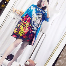 New  Korean style Women Fashion 3D Graffiti Cartoon Print T Shirt Harajuk Tops Plus Size Woman Short Sleeve t-shirt 72489 SM6