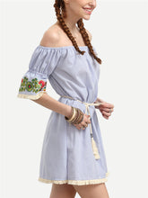 New  Vestidos Plus Size Cute Dress Brief Style Slash Neck Sleeveless Embroidery Women Dresses with Tassel 71024 SM6