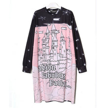 New  Women Fashion Brand Personalized Star Castle Print T Shirt Plus Size Tops Casual Woman O-Neck Full Sleeve t-shirt SM6