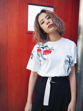 New  Women Summer Floral Embroidery Print Fashion Tops T Shirt Woman O-Neck Short Sleeve Plus Size t-shirt 72599 SM6