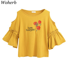 New  Women Summer T Shirt Fashion Tops Female T-shirts Embroidery Hollow out Three Quarter Sleeve t shirts Plus Size SM6