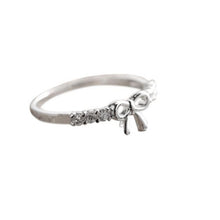 Girl's elegant Bow Rings Plated accessories Gold Silver rings Fine Lovers Korean Jewelry Simple Crystal CF