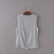 New Arrival  Summer Women T Shirt Wild O Neck Sleeveless T-shirt Fashion Character Print Female Casual Tops Tees 71237 SM6