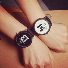 Lovers Watch Men Women Leather Relojes Quartz Wristwatch Casual Sport Couples 1314 Watches CF