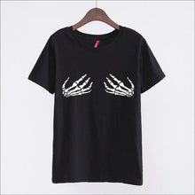 New Arrivals  Fashion Women Plus Size T shirts Finger Print t-shirt Women Top Short Sleeve Female tops 72576 SM6