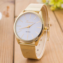 Design Reloj Mujer Rhinestone Relogio Watches Women Quartz Dress Watch GENEVA Ladies Crystal Mesh Wrist Watch Gold CF