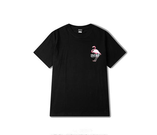 New Europe Woman Man Casual Tops Tee  Harajuku Birds Pattern O-neck Punk T-shirt Loose Hip-hop Dancing Couple T-shirt 33034 SM6
