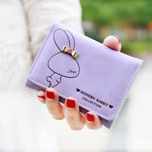 Famous Women's Purse Lady Girls Cute Bunny Clutch Purses Short Design Wallet Matte Retro Wallet Card Holder Handbag CF