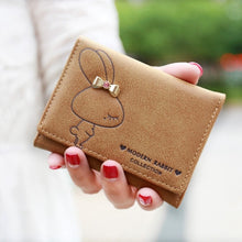 Famous Women's Purse Lady Girls Cute Bunny Clutch Purses Short Design Wallet Matte Retro Wallet Card Holder Handbag CF