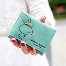 Famous Women's Purse Lady Girls Cute Bunny Clutch Purses Short Design Wallet Matte Retro Wallet Card Holder Handbag CF