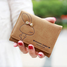 Famous Women's Purse Lady Girls Cute Bunny Clutch Purses Short Design Wallet Matte Retro Wallet Card Holder Handbag CF