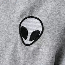 New Fashion European Style Women T-shirt  Summer O-neck Short Sleeve Embroidered Alien T Shirts Female Harajuku Tops 31405 SM6