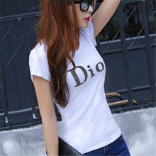 New Fashion Short Sleeve T-shirts Plus Size Female Letter Print T shirts Top O-neck Women Diamonds Bling t shirt 71843 SM6